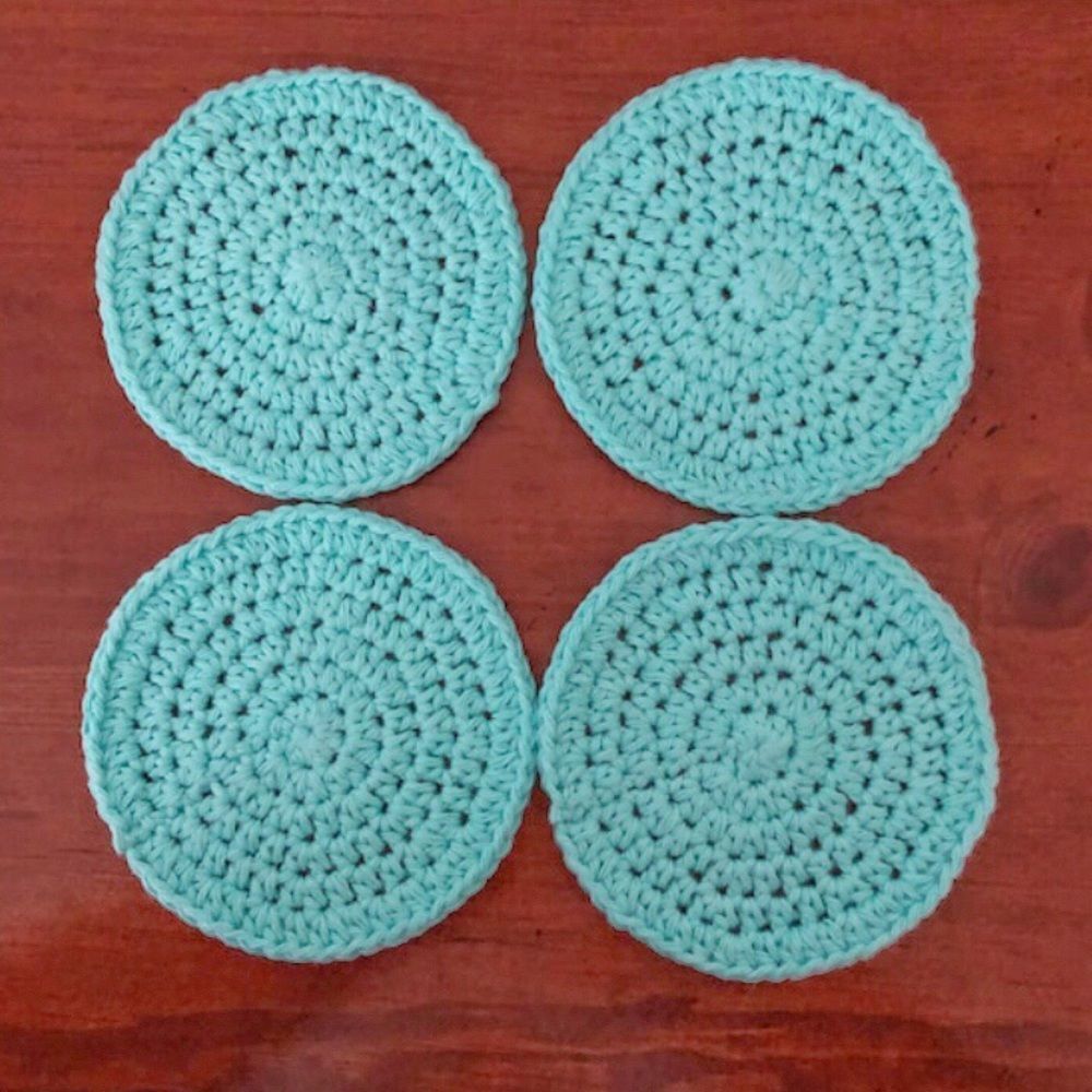 Handmade Crochet Table Coasters Sea Breeze One Set 4